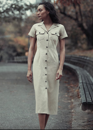 JACQUELYN TWILL DRESS
