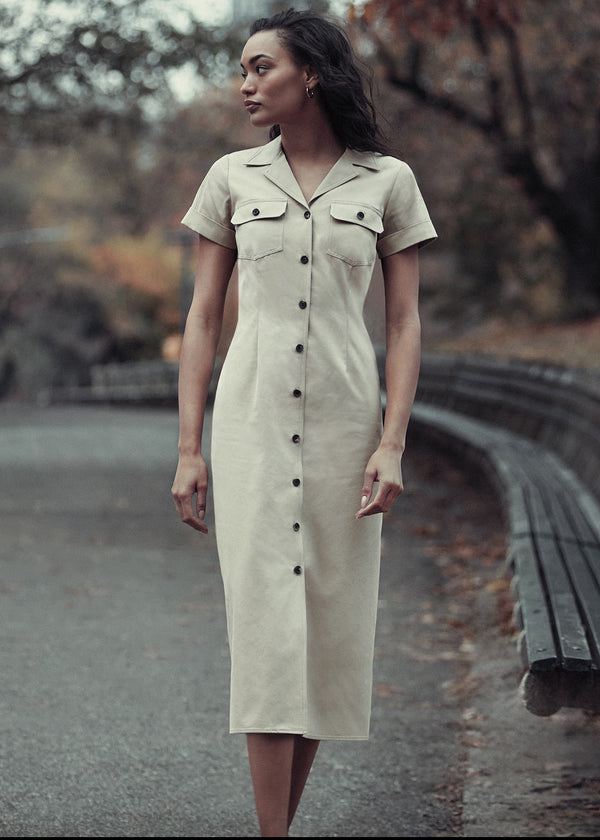 JACQUELYN TWILL DRESS